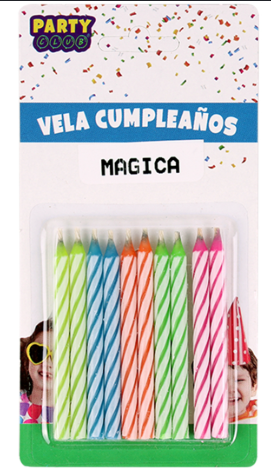 VELAS  PALITOS MAGICA