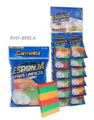 ESPONJA CARMELTA  TRICOLOR 