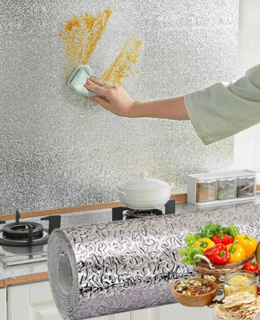 PAPEL ALUMINIO EN ROLLO PARA PARED (3 MTS)