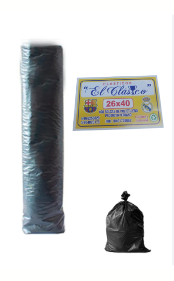 26X40 CLASICO NEGRO X PQT