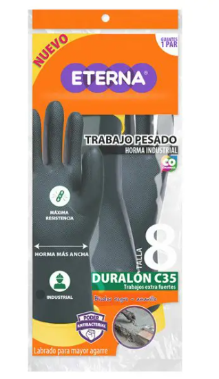 GUANTES ETERNA NEGRO CALIBRE 35