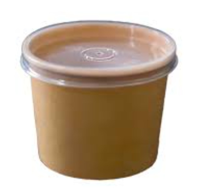 ENVASE 12 ONZ KRAFT C/TAPA TRANS. CUCHAREABLE