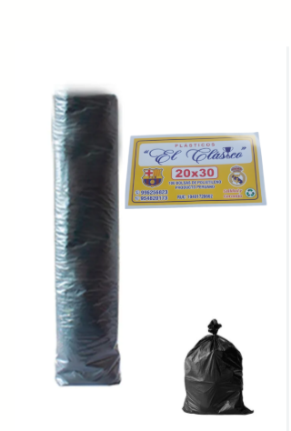 20X30 CLASICO NEGRO  X PQT