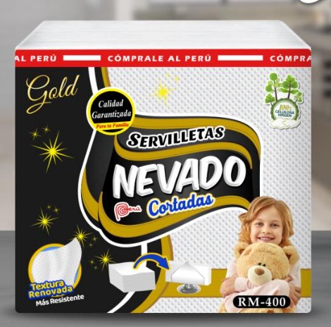 SERVILLETA SIMPLE CORTADA NEVADO