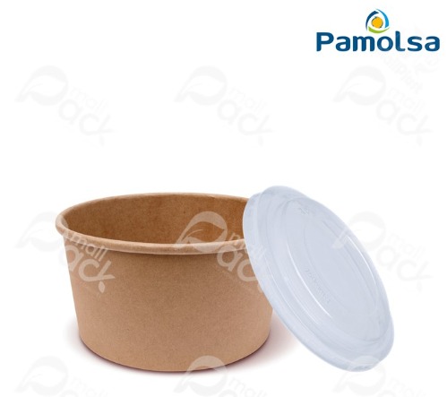 BOWL 32 ONZ. KRAFT C/TAPA TRANS. CUCHAREABLE