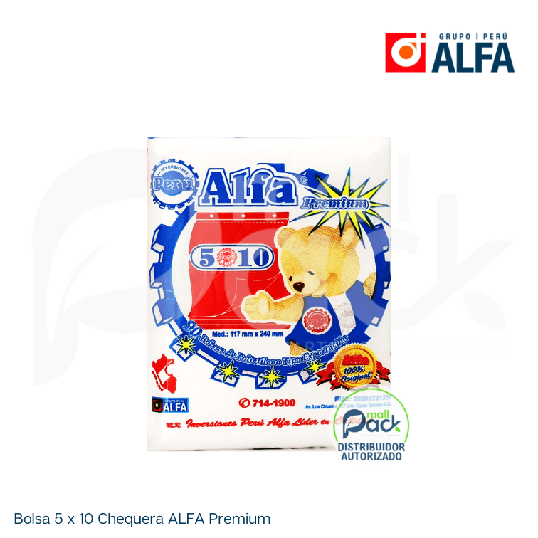 5X10 ALFA CHEQUERA C/90 UNID.