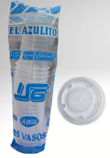 VASO 16 C/TAPA SAN GABRIEL