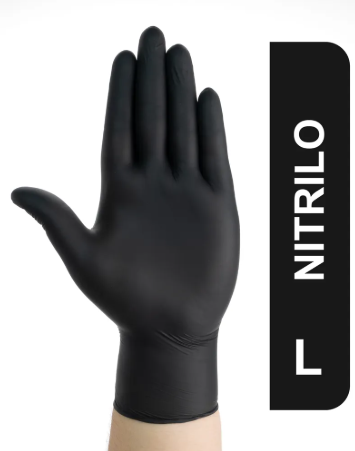 GUANTES NITRILO NEGRO X PAR