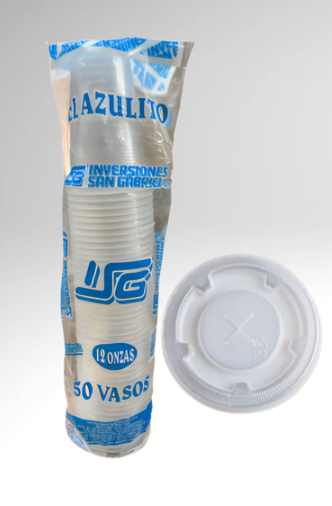 VASO 12 C/TAPA SAN GABRIEL 