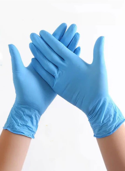 GUANTES NITRILO CELESTE X PAR