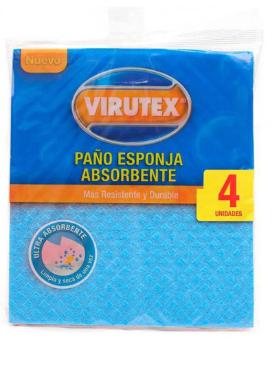 PAÑO ABSORVENTE VIRUTEX X 4 UNID