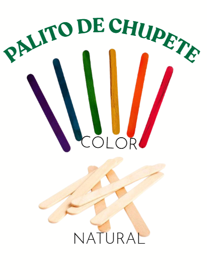 PALITOS DE CHUPETE NATURAL Y COLOR