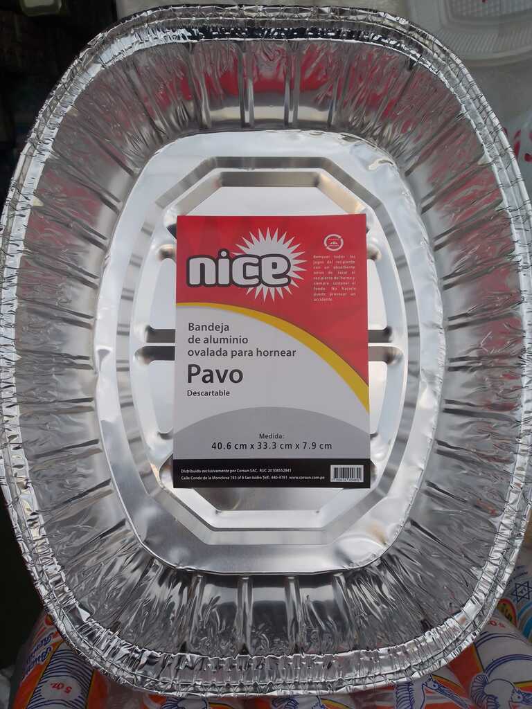 BANDEJA GIGANTE OVALADA  PAVO P/HORNEAR NICE